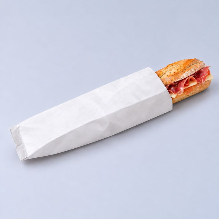 Bolsa papel blanca para bocadillo